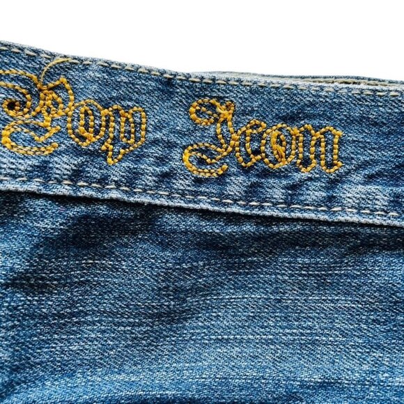Mens Pop Icon Denim Blue Jeans Slim Straight Leg Size 34 c - Picture 3 of 7